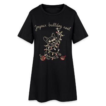 BULLDOG NOEL  - Robe T-shirt Femme - noir - Devant