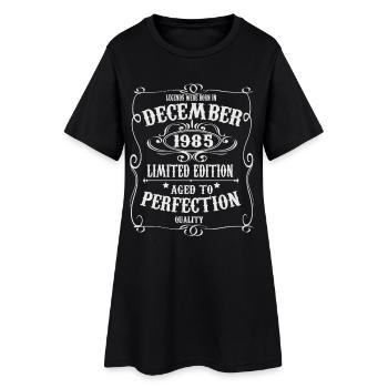 Les légendes sont nées en décembre 1985 - Robe T-shirt Femme - noir - Devant