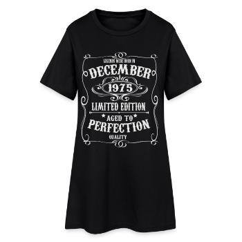 Les légendes sont nées en décembre 1975 - Robe T-shirt Femme - noir - Devant