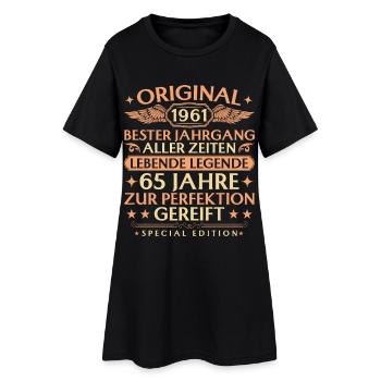 Anniversaire original de 1961 Vintage 65 ans - Robe T-shirt Femme - noir - Devant