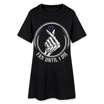 Fan until I Die – Skeleton Heart - Women’s T-Shirt Dress - black - Front