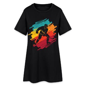 Joueurs de hockey sur glace Joueurs de hockey sur glace rétro masculins - Robe T-shirt Femme - noir - Devant