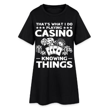 Joueur de casino - Robe T-shirt Femme - noir - Devant