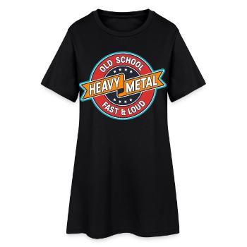 Old School Heavy Metal Badge - Robe T-shirt Femme - noir - Devant
