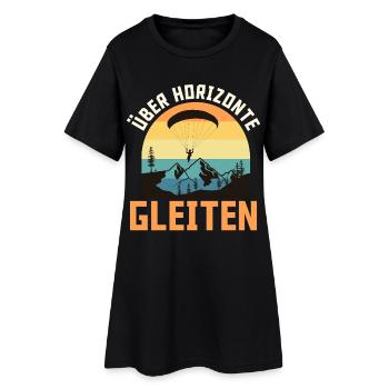 Parapente PLANANT SUR LES HORIZONS Drôle - Robe T-shirt Femme - noir - Devant