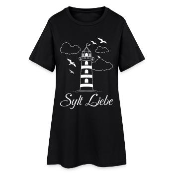 Vacances en mer du Nord SYLT LOVE Drôle - Robe T-shirt Femme - noir - Devant