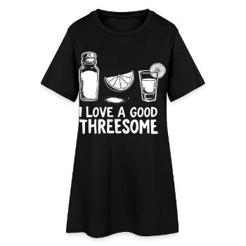 Trio Shot Agrumes-Sel - Robe T-shirt Femme - noir - Devant