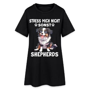 Berger australien propriétaire de chien australien - Robe T-shirt Femme - noir - Devant