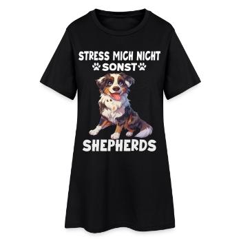 Dog Sayings Dog Lover Gift Dog Walk Aussie - Women’s T-Shirt Dress - black - Front