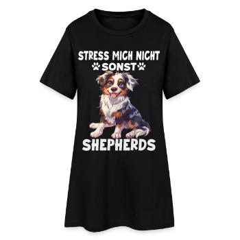 Australian Shepherd Dog Owner T Aussie - Women’s T-Shirt Dress - black - Front
