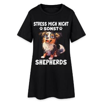 Don du propriétaire de chien T Shepherd Dog Walk T - Robe T-shirt Femme - noir - Devant