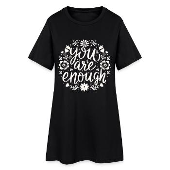Tu es assez d’amour de soi, d’affirmation motivante - Robe T-shirt Femme - noir - Devant