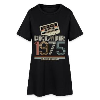 Édition limitée cadeau d’anniversaire de décembre 1975 - Robe T-shirt Femme - noir - Devant