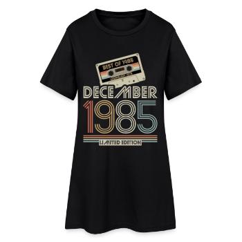 Édition limitée cadeau d’anniversaire de décembre 1985 - Robe T-shirt Femme - noir - Devant
