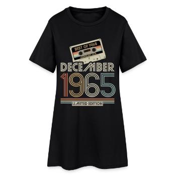 Kassette - Best of December 1965 - Geburtstag - Frauen T-Shirt-Kleid - Schwarz - Vorne