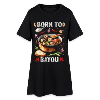 Nourriture du Bayou - Robe T-shirt Femme - noir - Devant