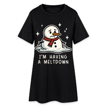 Je fais une crise - Robe T-shirt Femme - noir - Devant