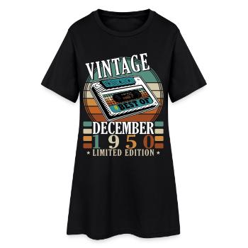 Édition limitée vintage des années 1950 - Robe T-shirt Femme - noir - Devant