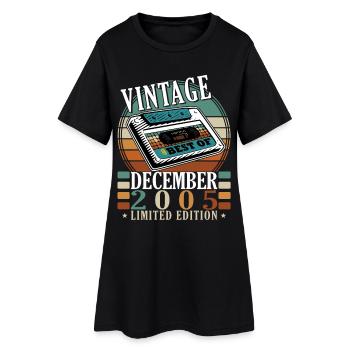 Édition limitée Vintage décembre 2005 - Robe T-shirt Femme - noir - Devant