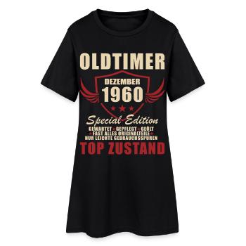 Oldtimer 1960 Special Edition - Frauen T-Shirt-Kleid - Schwarz - Vorne