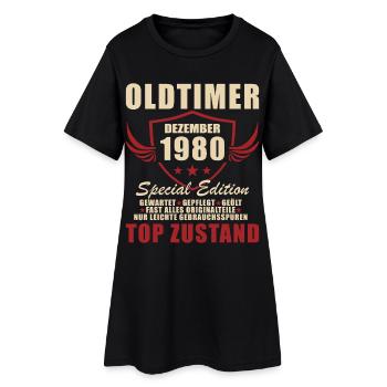 Oldtimer Édition spéciale décembre 1980 - Robe T-shirt Femme - noir - Devant