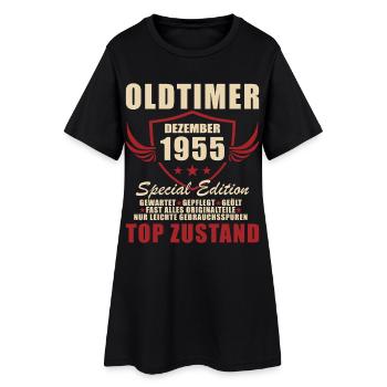 Oldtimer Dezember 1955 Special Edition - Frauen T-Shirt-Kleid - Schwarz - Vorne