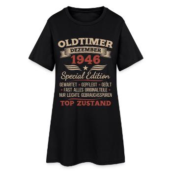 79. Geburtstag Geschenk Oldtimer Dezember 1946 - Frauen T-Shirt-Kleid - Schwarz - Vorne