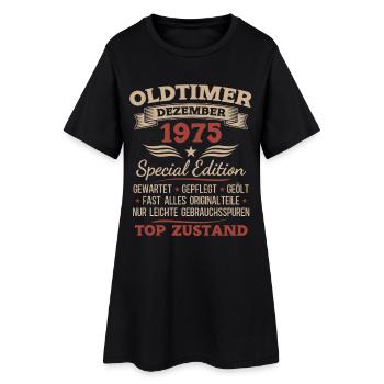 Cadeau du 50e anniversaire Voiture Classique décembre 1975 - Robe T-shirt Femme - noir - Devant