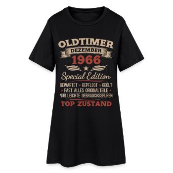 61. Geburtstag Geschenk Oldtimer Dezember 1966 - Frauen T-Shirt-Kleid - Schwarz - Vorne