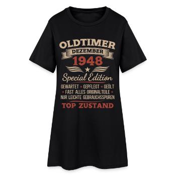 Cadeau du 77e anniversaire Voiture ancienne décembre 1948 - Robe T-shirt Femme - noir - Devant