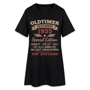 70. Geburtstag Geschenk Oldtimer Dezember 1955 - Frauen T-Shirt-Kleid - Schwarz - Vorne