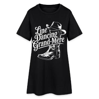 Line Dancing Grand-Mère - Robe T-shirt Femme - noir - Devant