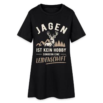 Chasse | Ce n’est pas un passe-temps mais une passion - Robe T-shirt Femme - noir - Devant