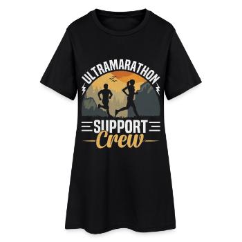Coureur d’ultramarathon sur 50 miles - Robe T-shirt Femme - noir - Devant