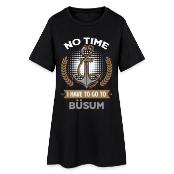 Mer du Nord PAS BESOIN D’ALLER À BÜSUM Lustig - Robe T-shirt Femme - noir - Devant