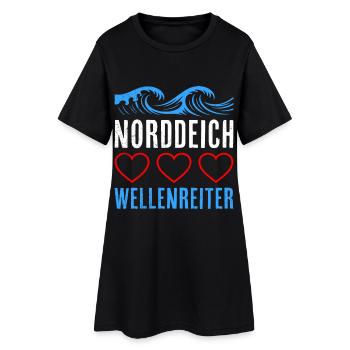 North Sea Holiday NORDDEICH SURFER FUNNY - Women’s T-Shirt Dress - black - Front