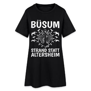 Pensioners BÜSUM STRAND STATT ALTSHEIM Lustig - Women’s T-Shirt Dress - black - Front