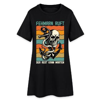 FEHMARN APPELLE LES AUTRES PEUVENT ATTENDRE Rétro Drôle - Robe T-shirt Femme - noir - Devant