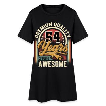 54. Geburtstag Vintage retro - Frauen T-Shirt-Kleid - Schwarz - Vorne