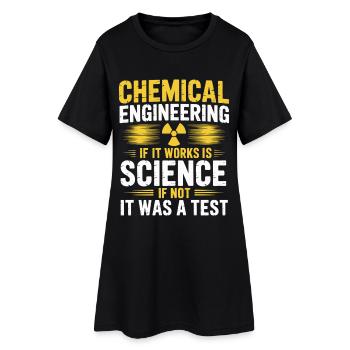 Drôle d’ingénieur chimiste scientifique Logique de l’humour - Robe T-shirt Femme - noir - Devant