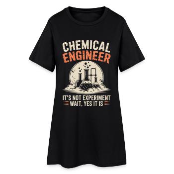 L’humour dans l’expérience d’un fier ingénieur chimiste - Robe T-shirt Femme - noir - Devant