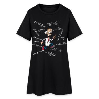 Savant fou - Robe T-shirt Femme - noir - Devant