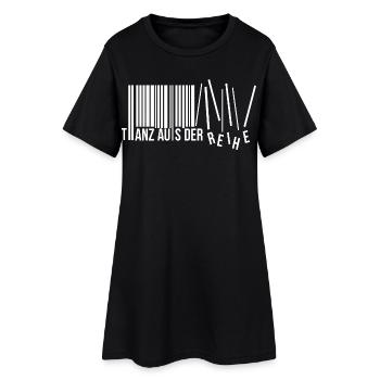 Danse hors ligne en disant Cadeau de danseuse à codes-barres - Robe T-shirt Femme - noir - Devant