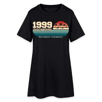 26e anniversaire 1999 Vintage 1999 Retro Sunset - Robe T-shirt Femme - noir - Devant