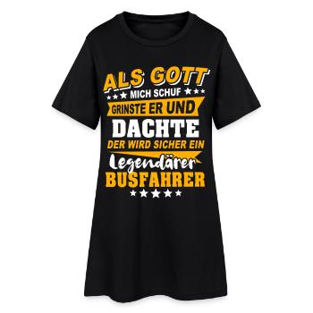 Busfahrer Sprüche - Frauen T-Shirt-Kleid - Schwarz - Vorne