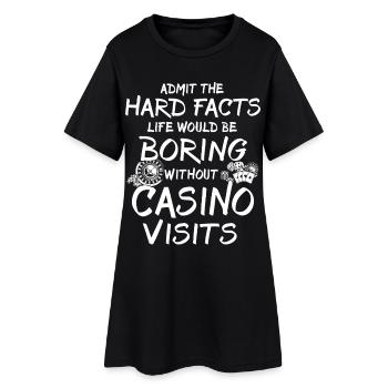 Joueur de casino - Robe T-shirt Femme - noir - Devant