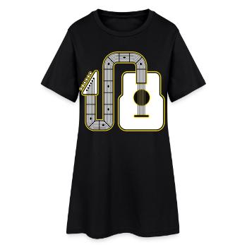 Abstract Guitar Art - Women’s T-Shirt Dress - black - Front