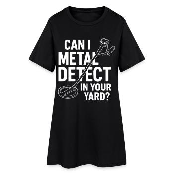 Puis-je détecter les métaux dans votre jardin Chasseur de trésors ? - Robe T-shirt Femme - noir - Devant
