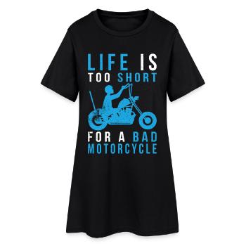 LA VIE EST TROP COURTE POUR UNE MAUVAISE MOTO - Robe T-shirt Femme - noir - Devant