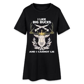 Kronen-Elch mit Gewehren Spruch - Frauen T-Shirt-Kleid - Schwarz - Vorne